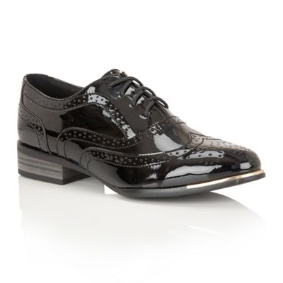 Dolcis Black Patent 'Casey' brogues